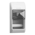 Traditionele toiletpapierhouder voor 2 rollen, van wit plastic artikelfoto