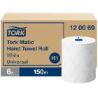 Witte handdoek op rol gerecycled 2-laags 150 m x 19 cm Tork Matic H1 Universal artikelfoto