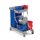 Werkwagen grijs 2 x 6 l en 2 x 15 l zonder pers "techline" artikelfoto