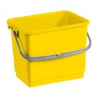 Seau jaune 4 l pour chariot d'entretien plastique recyclé photo du produit