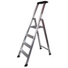 Trapladder pro : aluminium - 4 treden + 1 ladderblad - max 260 kg - "escapro" - artikelfoto