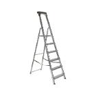 Aluminium huishoudtrapladder 5 treden +1 ladderblad max 150 kg Esca Es artikelfoto