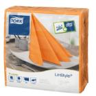 Servet dinner oranje 39x39cm 1 laag 12x50 st Tork LinStyle artikelfoto