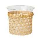 Bougeoir concious : verre amovible et bambou - 90 x 85mm photo du produit