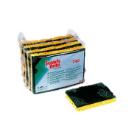 Eponge abrasive cellulose jaune r&eacute;cureur vert 8,8  x 13 x 2,7 cm Schotch Brite photo du produit