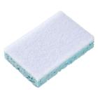 Schuurspons cellulose blauw wit 100% gerecycled PEFC 13x8,4x2,8 cm Sponrex 79 artikelfoto