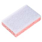 Schuurspons cellulose roze wit 100% gerecycled PEFC 13 x 8,4 x 2,8 cm Sponrex 31 artikelfoto