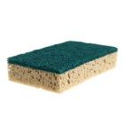 Eponge abrasive viscose jaune r&eacute;cureur vert 8,5 x 13,5 x 2,6 cm Glitzi photo du produit