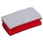 Schuurspons handgreep rood schuurlap wit zacht 14 x 7 x 4,5 cm artikelfoto