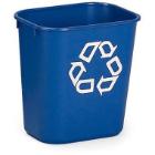 Rechtoekige afvalcontainer : blauw - 13 lt artikelfoto