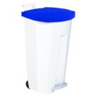 BOOGY MOBILE BLEU :Poubelle 90lt pédale-plastique 510 x 510 x 895 mm / roue D.9 photo du produit