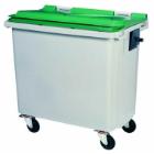 Container : 660 lt - vert - sur roues - 137 x 77 x h116cm photo du produit