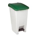 Verplaatsbare pedaalemmer : 60 lt - wit/groen - plastic - basic lijn artikelfoto