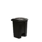 Poubelle &agrave; p&eacute;dale - noir - antibact&eacute;rien - pp recycl&eacute; - 70 lt photo du produit
