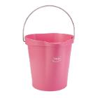 Seau - rose - gradu&eacute; - bec verseur - 12 lt - "vikan" photo du produit