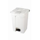 Poubelle &agrave; p&eacute;dale - blanc - couvercle blanc - 45 lt photo du produit