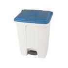 Pedaalemmer - wit - blauw deksel - 70 lt artikelfoto