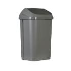 Afvalbak grijs  - gerecycleerd pp - swingdeksel - 25 lt artikelfoto