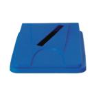 Couvercle - ouverture fente - bleu - autocollants - "papier" photo du produit