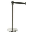 Afbakeningsbarrieres met band op paal : voetstuk ban 2m - inox - set 2 barri&egrave;res artikelfoto