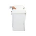 Poubelle - fixation murale - couvercle basculant - blanc - 80 lt photo du produit