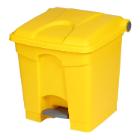 Poubelle &agrave; p&eacute;dale - jaune - 30 lt photo du produit