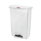 Step on fs : collecteur à pédale - 90 lt - blanc - résine photo du produit