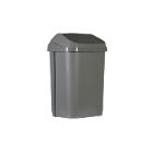 Poubelle couvercle basculant gris 10 l photo du produit