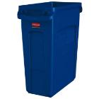 Collecteur slim-jim : 60 lt - bleu - avec conduits d'a&eacute;ration - 56 x 28 x 63,5cm photo du produit