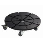 SOCLE A ROULETTES PRATIK/100lt : Noir - avec frein - 5 roulettes photo du produit
