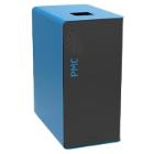 Borne de tri cubatri 65 l gris manganèse bleu seau polypro "pmc" avec serrure photo du produit