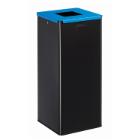 Borne de tri Calitri 40 l gris mangan&egrave;se bleu ouverture carr&eacute;e photo du produit