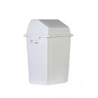 Poubelle blanc fixation murale non incluse couvercle basculant 20 l photo du produit