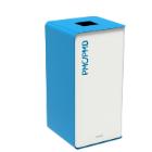 Borne de tri cubatri 40 l blanc bleu seau polypro "pmc/pmd" sans serrure ouvertu photo du produit