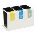 Tribu : Sorteerafvalbak - wit - 3 x 15 lt + stickers Belgique artikelfoto
