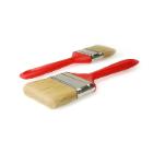 Kwast - plat - blond haar - kunstof steel - 0,75"- 20 mm - "industrie" artikelfoto