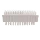 Brosse &agrave; ongles monture plastique double face blanc 8,5 cm photo du produit