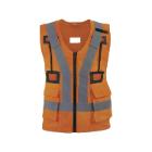 Hoge zichtbaarheid polyester / katoen vest - neonoranje artikelfoto