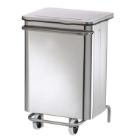 Collecroule : carene poubelle mobile - 70 lt - p&eacute;dale - inox photo du produit