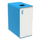 Borne de tri cubatri 65 l blanc bleu seau polypro "pmc " sans serrure photo du produit