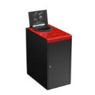 Alitri afvalbak : 65 l - met slot - grijs/rood artikelfoto