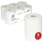 Essuie-mains blanc 1 pli 6 rouleaux de 190 m Scott Slimroll photo du produit