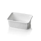 Bakje : wit - pp - geribd - 18 x 13,3 x 6,4 cm - 1000 cc - 300 st artikelfoto