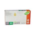 Gant latex usage unique non stérile poudré 5 gr blanc XL 100 pc photo du produit