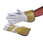 Handschoen leder mechanische bescherming geel en beige artikelfoto