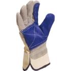 Handschoen leder mechanische bescherming grijs en blauw XL DS202R artikelfoto