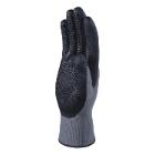 Gebreide handschoen polyester acryl nitril palm nitril met noppen grijs en zwart artikelfoto