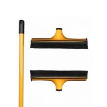 BROSSE+RACLETTE CAOUTCHOUC JAUNE AVEC MANCHE TELSC. 83-148CM (3) photo du produit