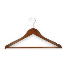 KLEERHANGER MET BROEKLAT HOUT DONKERBRUIN GELAKT 44CM (100) artikelfoto