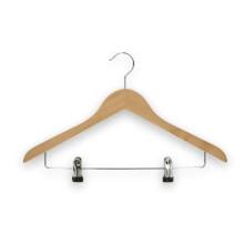 KLEERHANGER MET ROKCLIPS EN ROKINKEPINGEN HOUT NATUREL GELAKT (100) artikelfoto